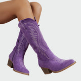 Neža | Botine cowboy decorate cu mărgele și broderii elegante