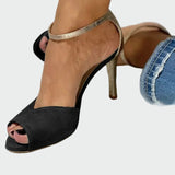 Liana | Sandale elegante cu curea metalică