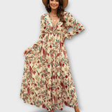 Irina | Rochie maxi cu imprimeu Lillelise