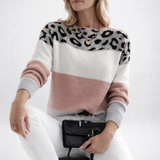 Ophélie | Pulover elegant cu model leopard