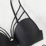 Bikini cu un singur ton perforat