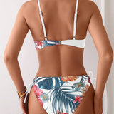 Costum de baie tip bikini cu efect push-up