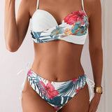 Costum de baie tip bikini cu efect push-up
