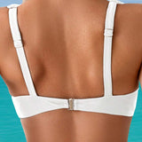 Bikini din două piese cu sireturi încrucișate, culoare solidă, sexy