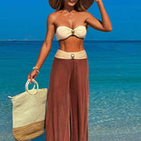 Bikini 3 piese cu pantaloni din plasă