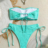 Costum de baie bikini cu decorațiuni în stil vacanță