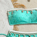 Costum de baie bikini cu decorațiuni în stil vacanță