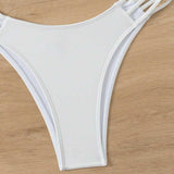Bikini cu un singur ton perforat