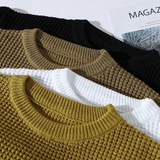 Didrik | PULOVER DIN TRICOT PREMIUM CU STRUCTURĂ DE FOND DE ALBINĂ
