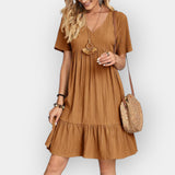 Bianca | Rochie midi cu decolteu în V