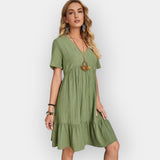 Bianca | Rochie midi cu decolteu în V