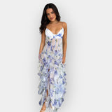 Emilia | Rochie maxi cu volane
