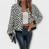 Raquel | Jachetă Elegantă cu Model Leopard