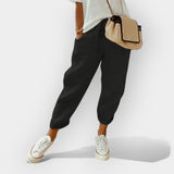 Helga | Pantaloni casual din in stilati