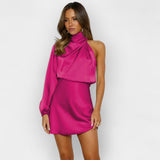 Livia | Rochie asimetrică din satin