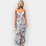 Emilia | Rochie maxi cu volane