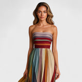 Renata | Rochie colorată fără mâneci