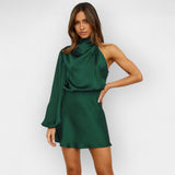 Livia | Rochie asimetrică din satin
