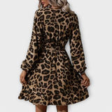 Beatriz | Rochie scurtă cu model leopard