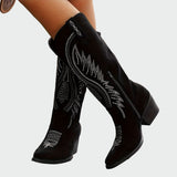 Neža | Botine cowboy decorate cu mărgele și broderii elegante
