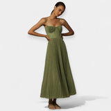Celine | Rochie midi plisată din tul