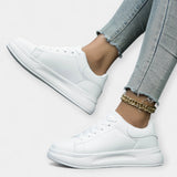 Alisa | Adidași din piele albă