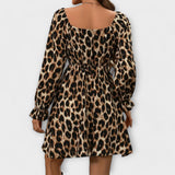 Catarina | Rochie scurtă cu model leopard