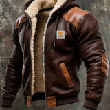 Antti | JACKET DIN PIELĂ VINTAGE CU CAPUȚ