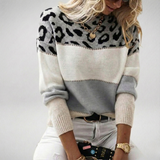 Ophélie | Pulover elegant cu model leopard