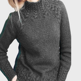 Reeli | Pulover elegant cu guler înalt tricotat