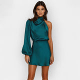 Alina | Rochie asimetrică din satin
