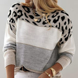 Ophélie | Pulover elegant cu model leopard