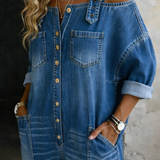 Sophia | Rochie Denim Vaba de la Õlavarrelt