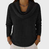 Liis | pulover elegant cu guler pe umeri