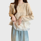 Elina | Pulover elegant cu detalii din dantelă