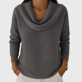 Liis | pulover elegant cu guler pe umeri