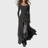 Sofia | Rochie lungă cu model leopard