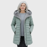 Olivia | palton impermeabil cu blană