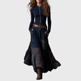 Azucena | Rochie maxi din piele cu talie