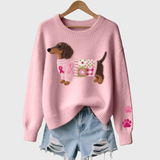 Naoni | Pulover din fleece tricotat cu motiv de taxi