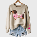 Naoni | Pulover din fleece tricotat cu motiv de taxi