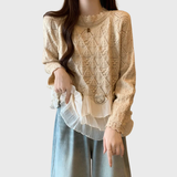 Elina | Pulover elegant cu detalii din dantelă