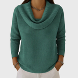 Liis | pulover elegant cu guler pe umeri