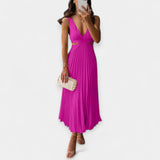 Adriana | Rochie maxi plisată