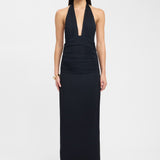 Lerata | rochie elegantă lungă cu guler tip halter