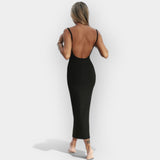 Victoria | Rochie midi cu spatele deschis