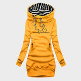 Triin | Rochie de toamnă cu model în formă de inimă