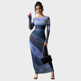 Amélia | Rochie maxi cu mâneci lungi