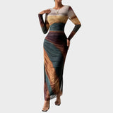 Amélia | Rochie maxi cu mâneci lungi