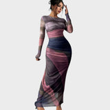 Amélia | Rochie maxi cu mâneci lungi